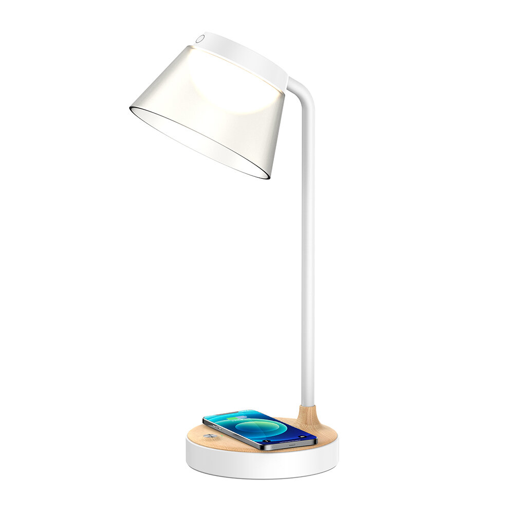 

WILIT B13 RGB LED Desk Lamp With 10W Wireless Fast Charger 350Lumens 3-Level Dimming Colorful Ambient Light