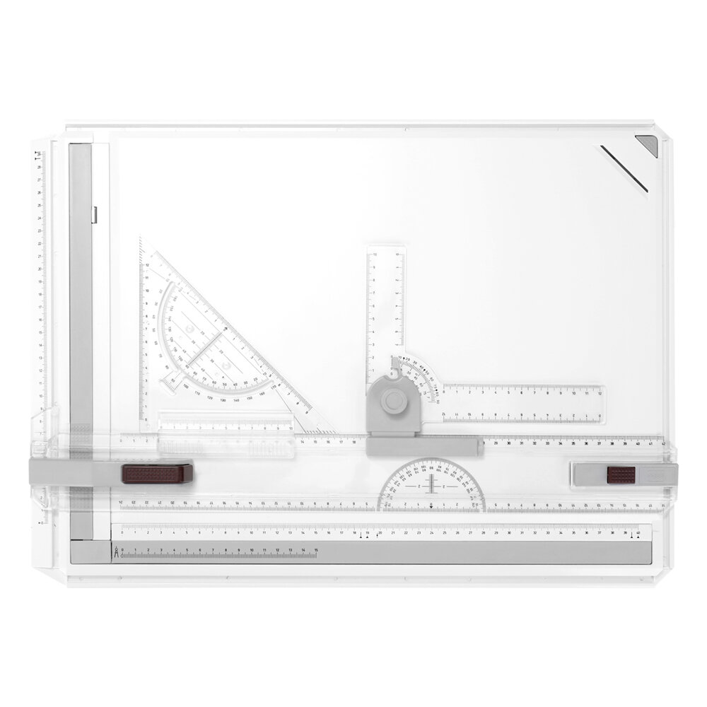 A3 Drawing Board Drafting Table with Parallel Motion and Adjustable Angle Precise Marks Ruler Functional Design Auxiliar