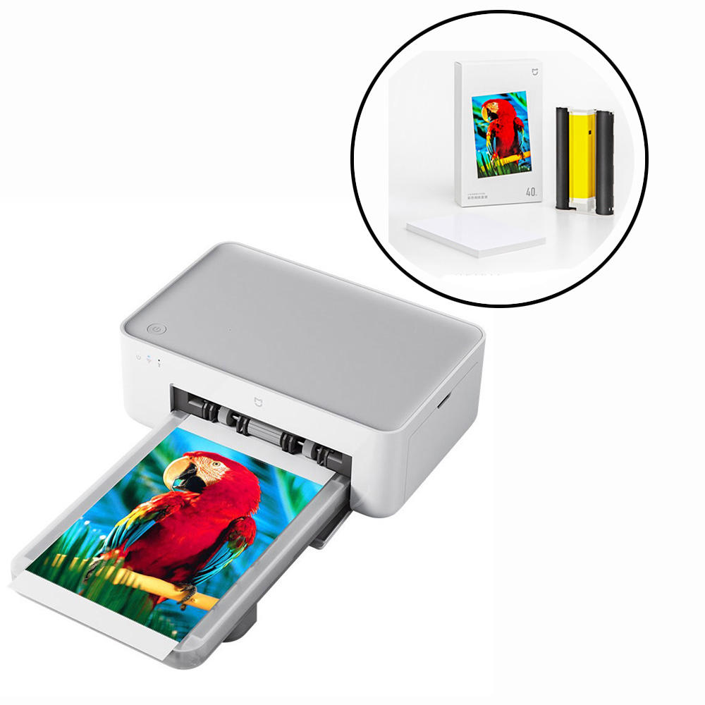 Xiaomi Mijia Smart Portable Wireless 6 Inch Photo Printer for Mobile Phone PC with Xiaomi Mijia Photo Print Paper