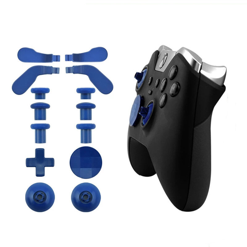 

14 pcs Metal Replacement Thumbsticks Joystick Caps Paddle Dpad for XBOX ONE Elite Gamepad