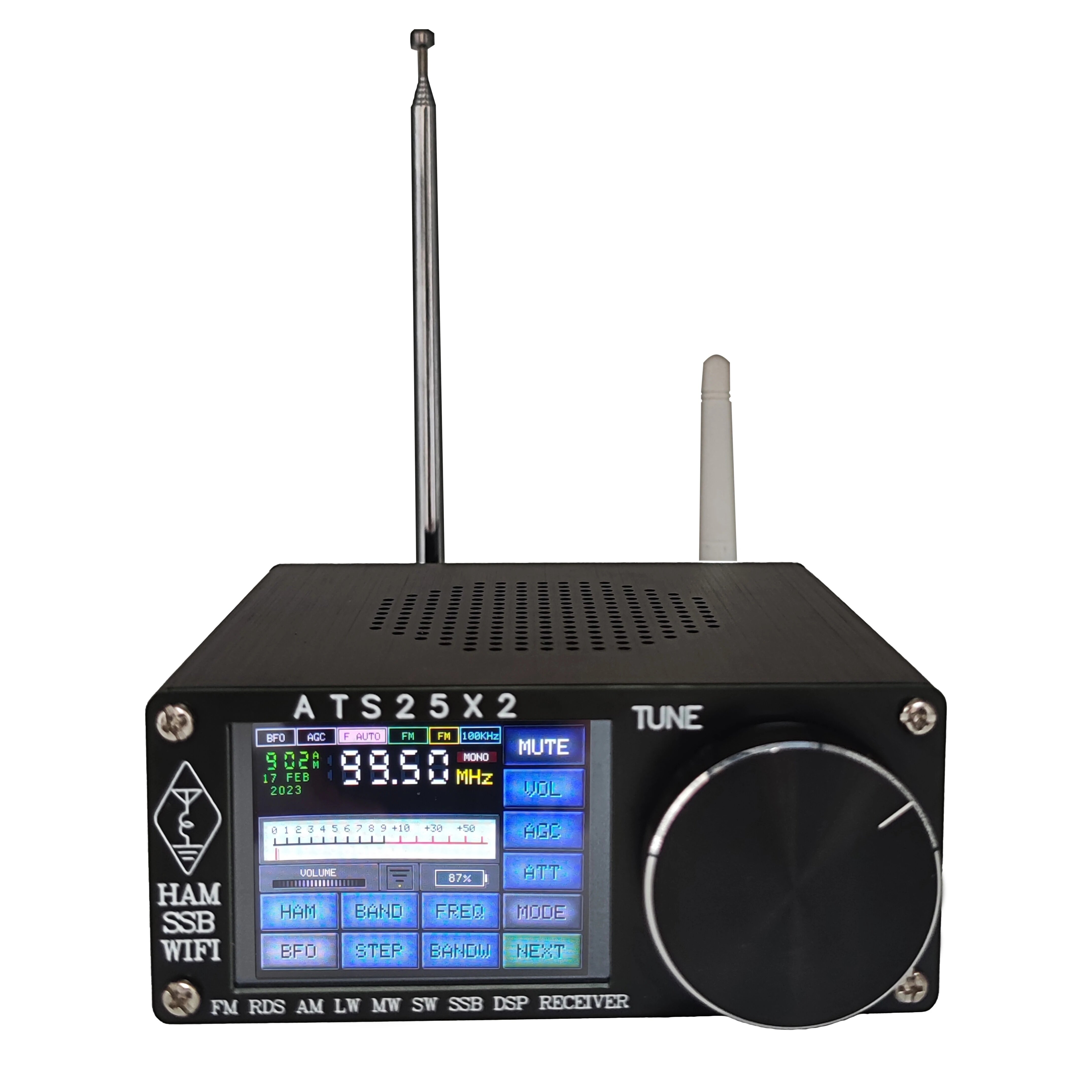 ARINST ATS-25X2 FM APP 4.14 Configuración de red WIFI de radio de banda completa con escaneo de espectro receptor DSP