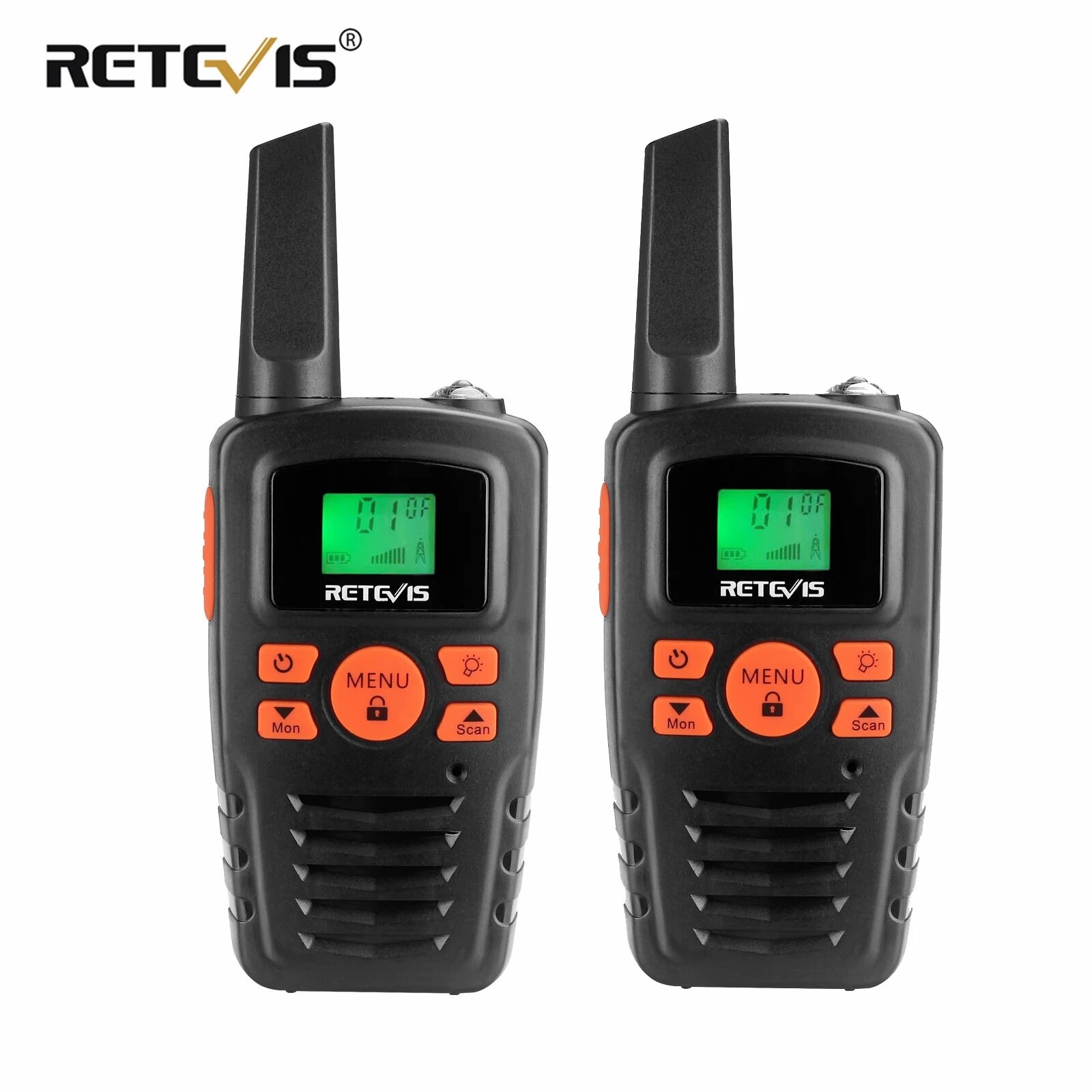

2PCS Retevis RA35 FRS PMR Walkie Talkie Radio License-free 0.5W LED Flashlight VOXs Hands-free Two Way Radio for Outdoor