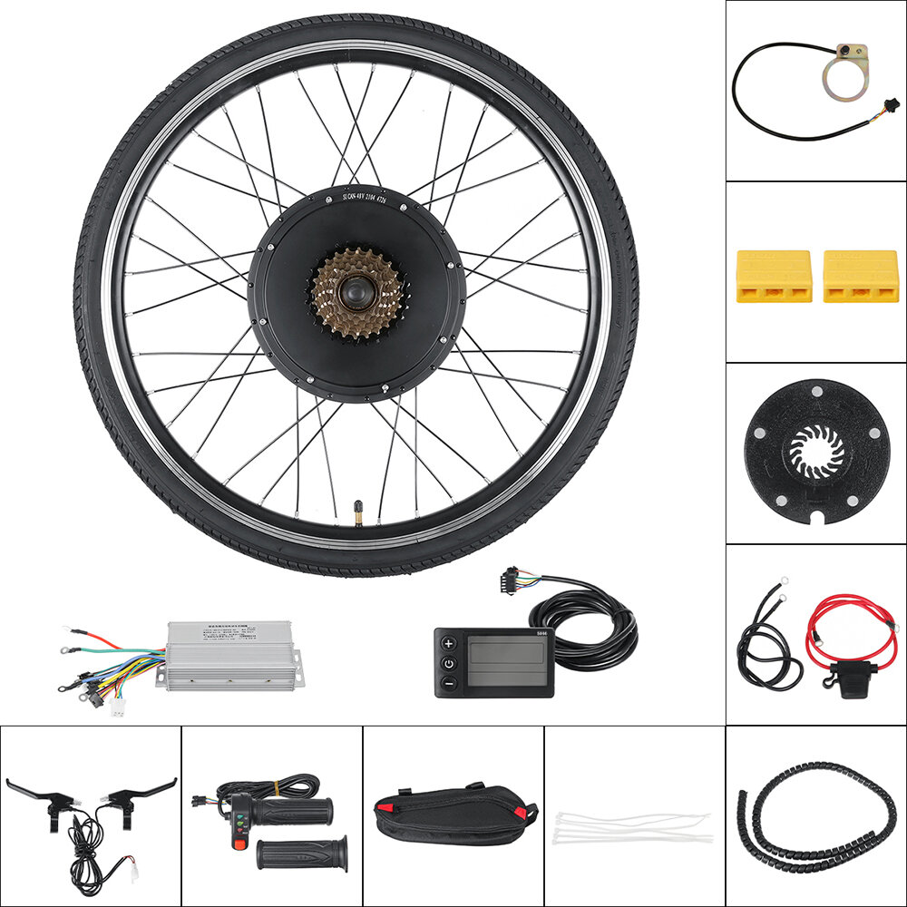 

LCD + 36V/48V 1500W 26inch Electric Bicycle Wheel Kit E-bike Wheel Hub Motor Conversion Kit