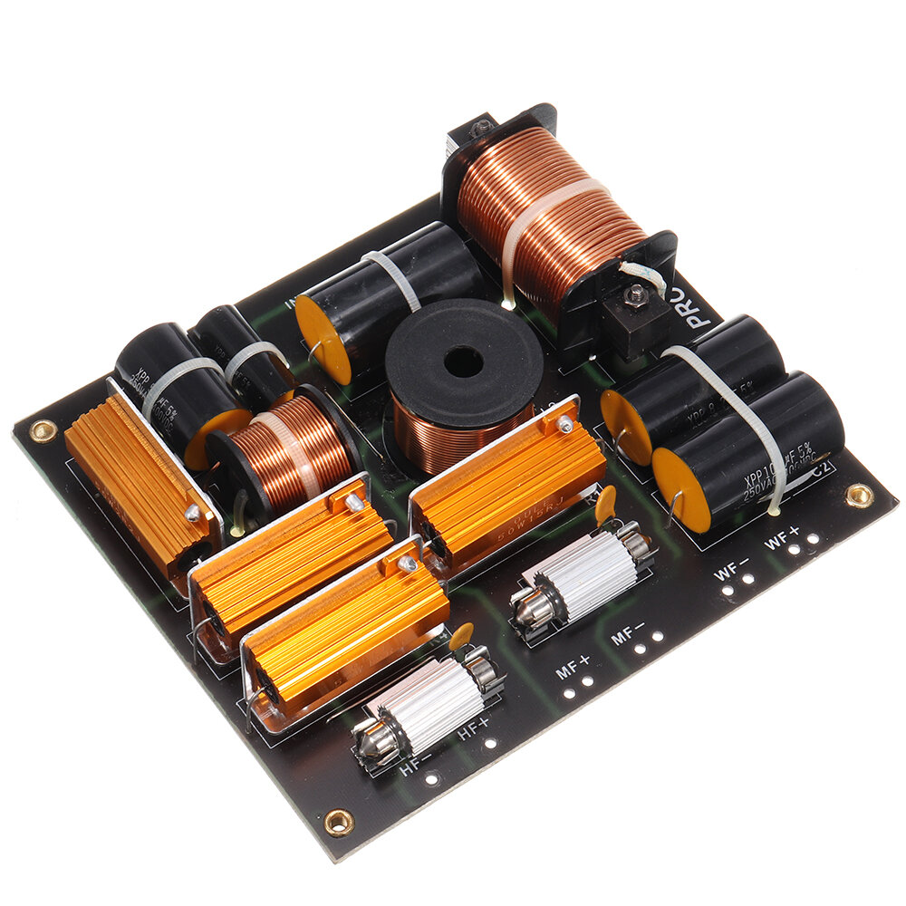

Bass Midrange Treble 3 Way Crossover Audio Board Speaker Frequency Divider Crossover Filters for 10-15Inch Home Theater
