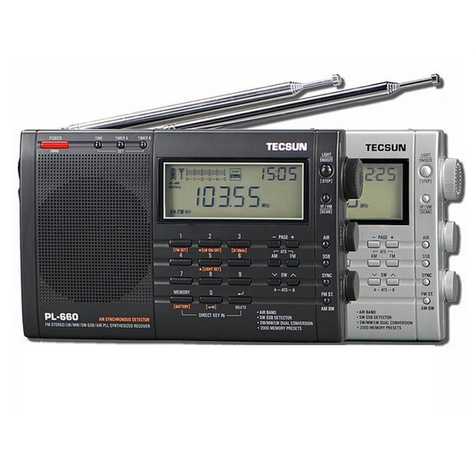 Tecsun PL-660 FM AM LW MW SW SSB Air PLL SYNC Digital Tuning Stereo Radio Full Band Audio Player Rad