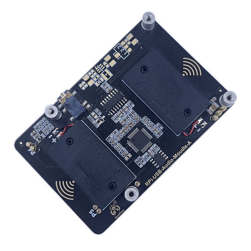 لوحة توسع بطاقة صوت بلا درايفر Raspberry Pi 5 USB Audio، يمكن الوصل بسهولة برأس السماعة والسماعات ، مناسب لـ Pi4B