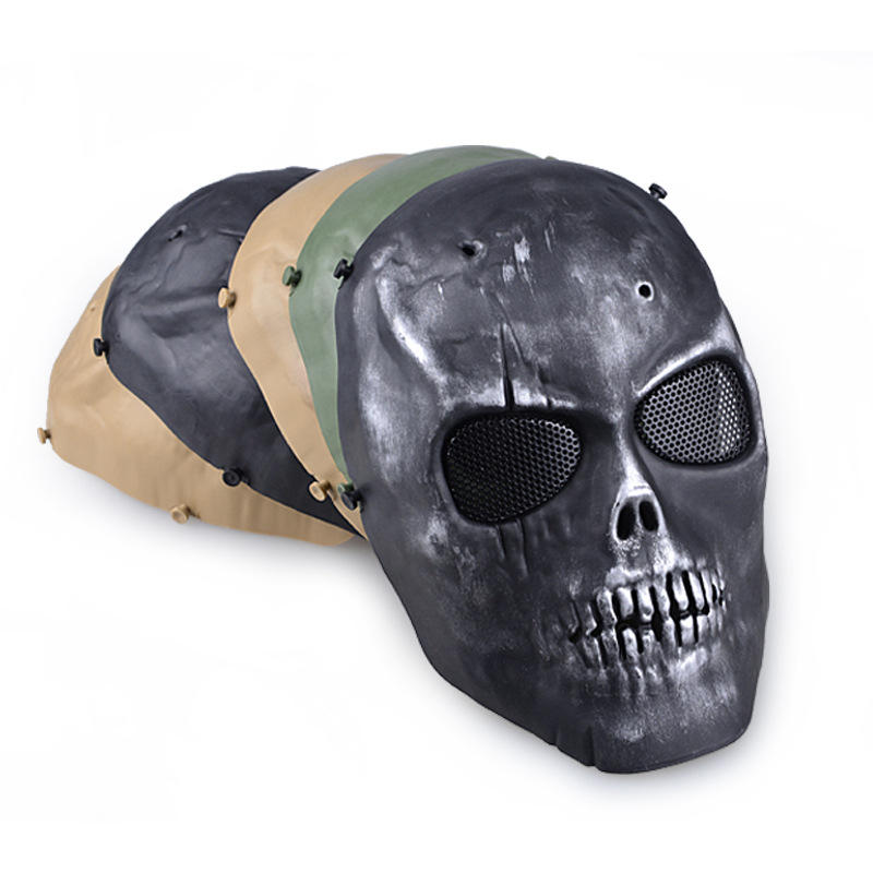 Buitenshuis CS-maskers Stofdicht Anti-spuugbescherming Gezichtsmasker Volledige gezichtsbescherming Oorlogsspel Airsoft Paintball Skull Masque