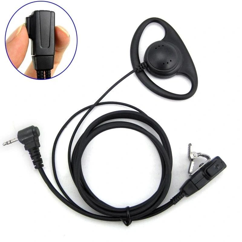 1 pin fbi earhook earpiece d type headset ptt for motorola talkabout portable radio tlkr t4 t60 t80 mr350r walkie talkie fr