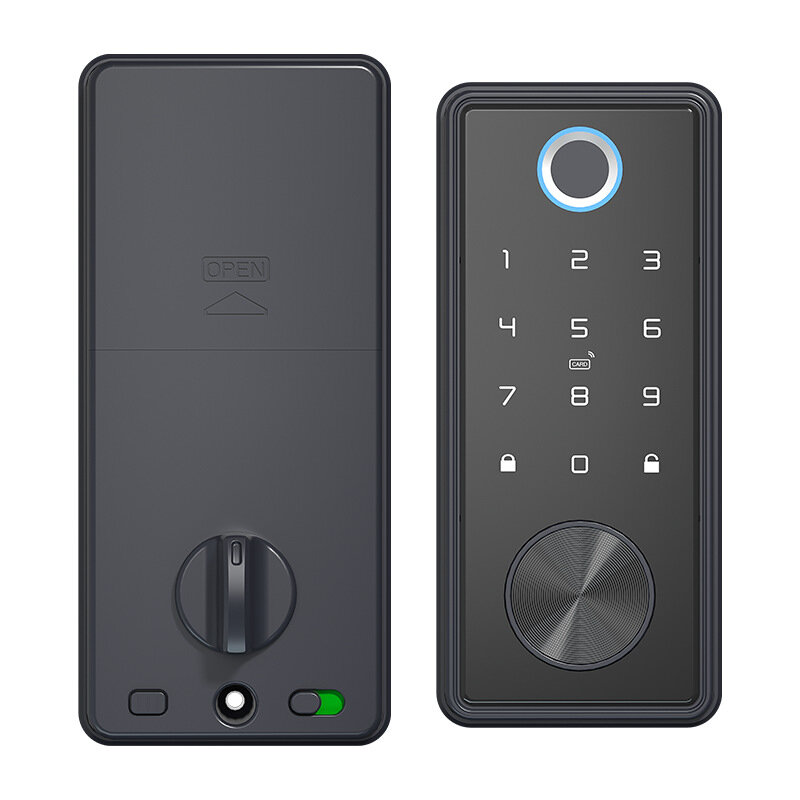 

T1 Tuya Intelligent Door Lock Smart WiFi APP Fingerprint bluetooth Passcode IC Card Key Door Unlock for Home Security