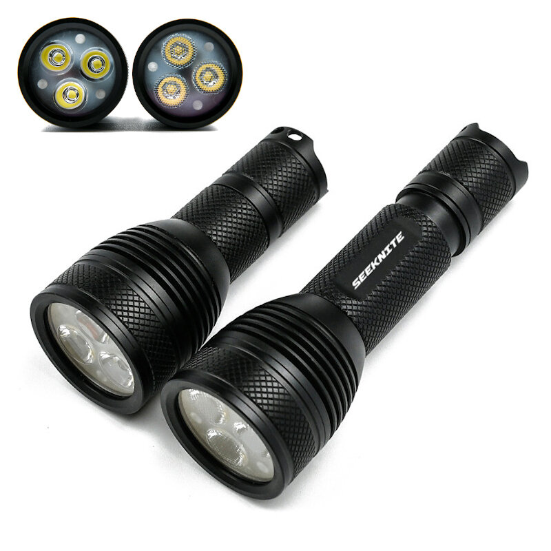 

SEEKNITE X6S 3* XPL Hi/Nichia 219C 3000LM Ultra Bright EDC LED Flashlight 18650/18350 Battery Mini Torch Strong Searchin