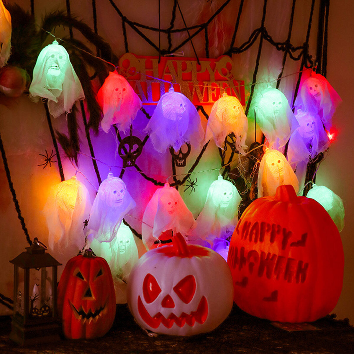 

Battery Powered 3M 20LED Halloween Party Home Fairy Lights Decor Hanging Ghost Prop Lantern Lamp