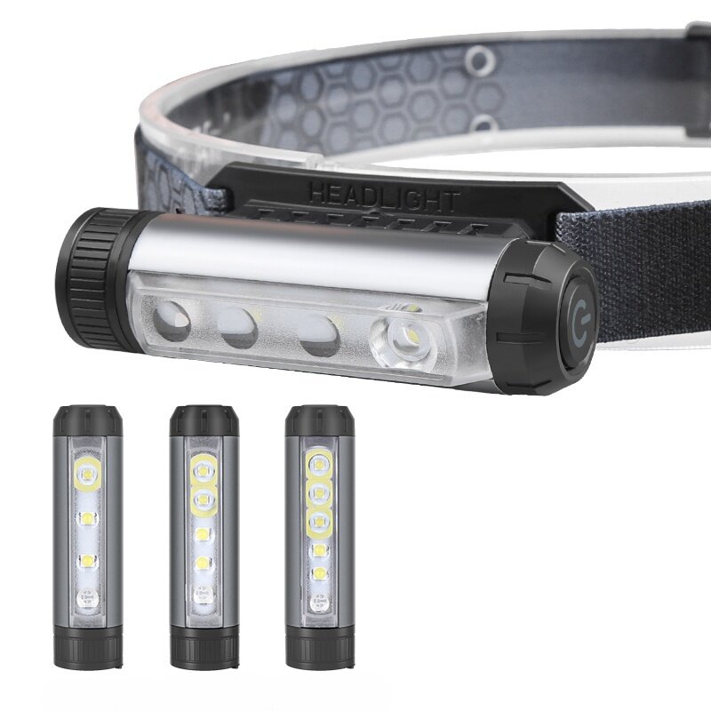 

Multi-Light Ultra-Bright Long Range Flashlight Waterproof With Magnet Headlight Lightweight Compact HeadLamp