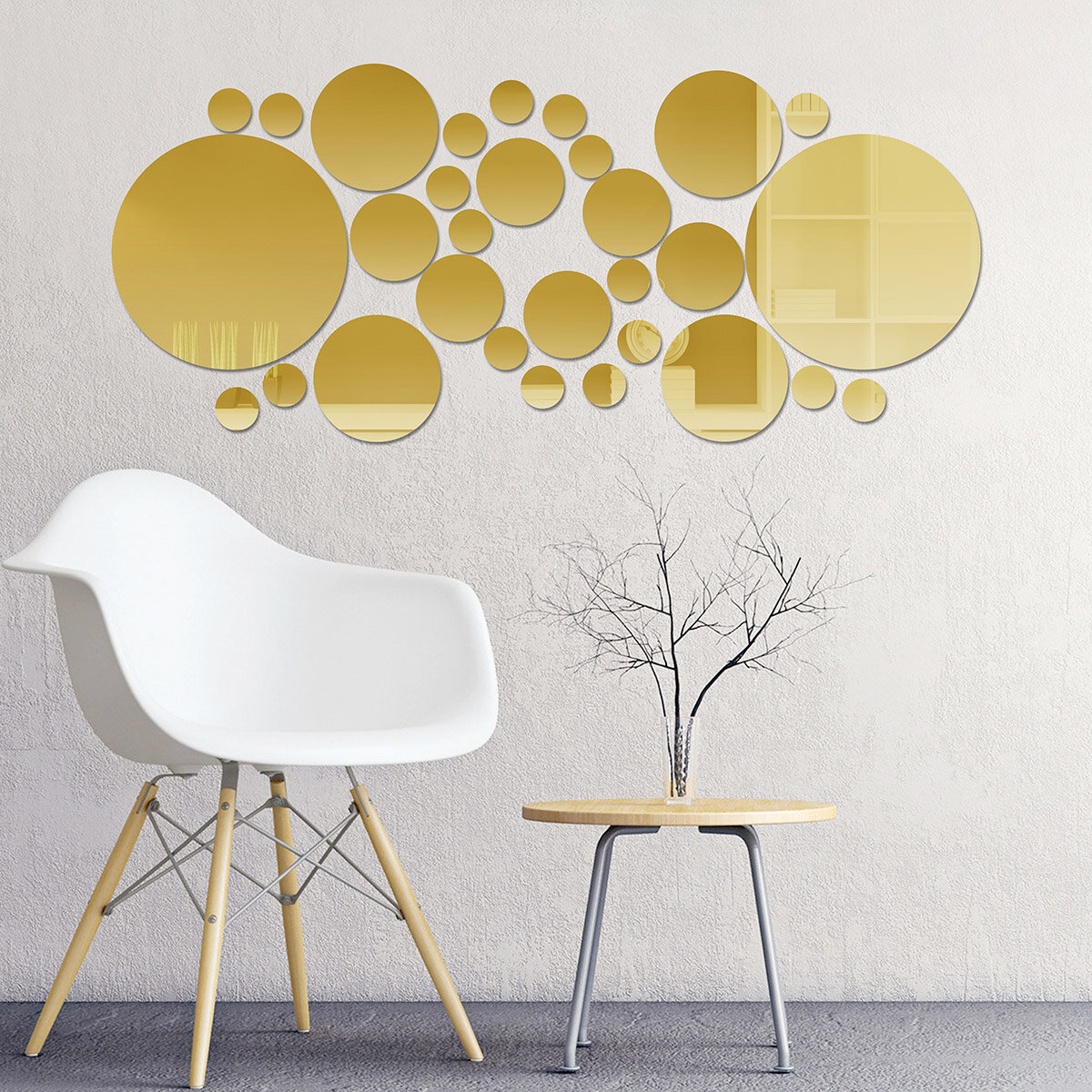 3D Home Mirror Wall Stickers Self Adhesive Removable Bedroom Office Art Decal Household Wall Ornamen