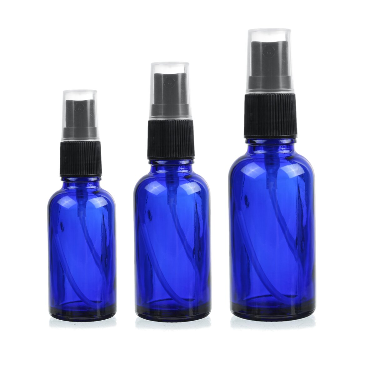30ml/50ml/100ml Blue Glass Bottle Sprayer Portable Essential Oils Perfume Container