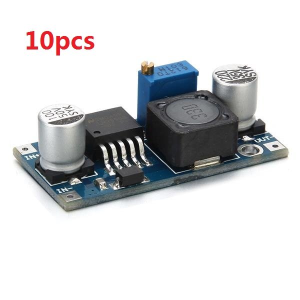 10Pcs LM2596 DC-DC instelbare stap-down voedingsmodule