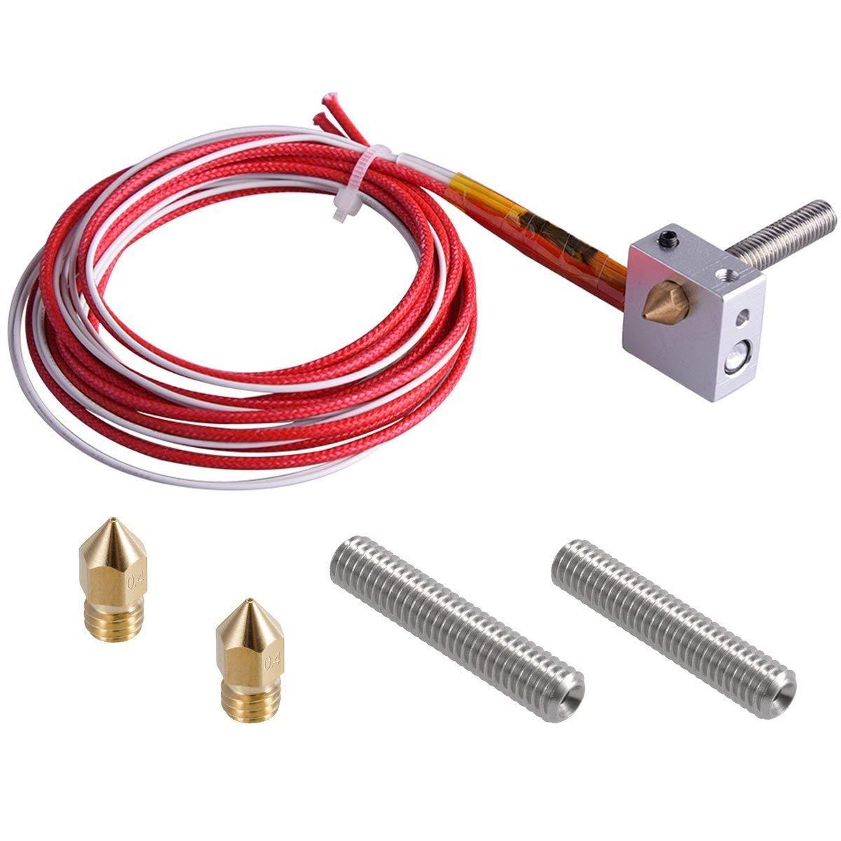 

12V 1.75mm Filament Direct Feed Hot End Assembled Extruder Kit with 2Pcs Extruder & 0.4mm Brass Nozzle