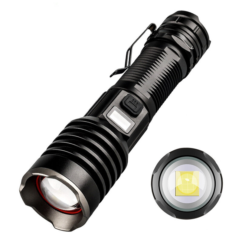 

XANES® W790 XHP160 LED Zoomable Flashlight 6 Modes USB Rechargeable Tactical Torch Hunting Camping