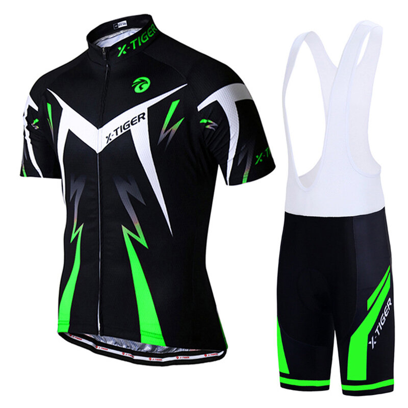 X-TIGER Pro Zestaw koszulek rowerowych Spodnie na szelkach Letnia odzież rowerowa Odzież rowerowa MTB Odzież rowerowa na rower