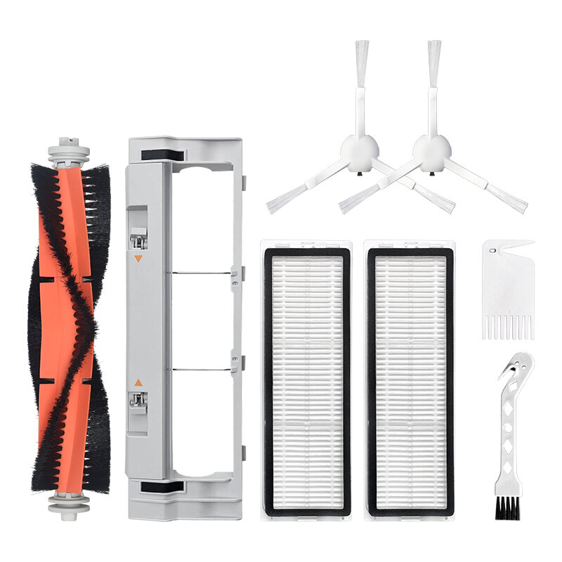 

8pcs Replacements for Xiaomi Mijia 1C Vacuum Cleaner Parts Accessories Main Brush*1 Side Brushes*2 HEPA Filters*2 Main B