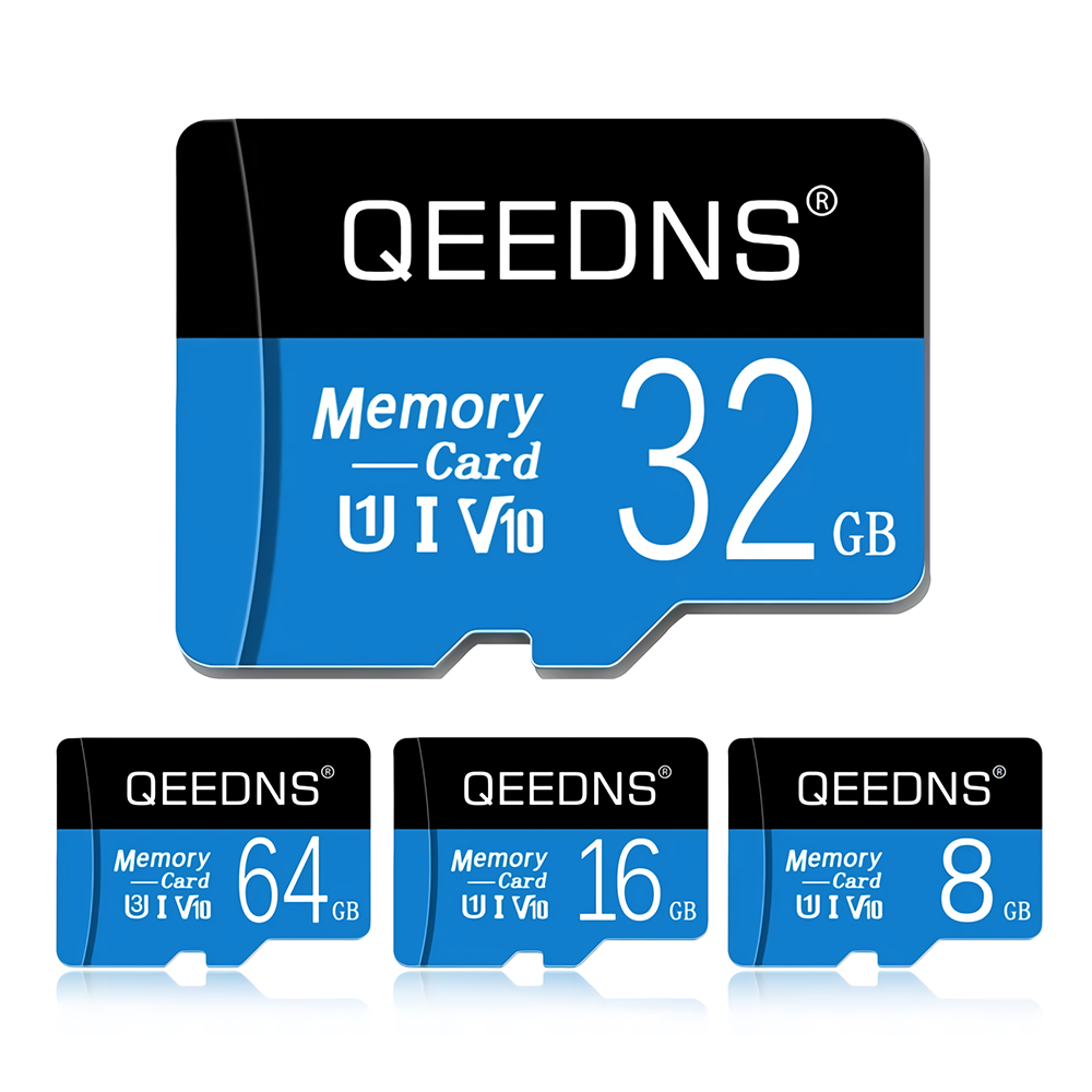 

Qeedns Class 10 A1 U3 Memory Card TF Card 16G 32G 64G 128G Storage Flash Card with SD Adapter