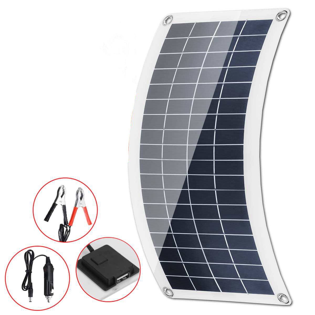 80W Solarpanel Kit 12V 10/20 / 30A LCD-Controller Batterieladegerät Leistung Bank Outdoor Camping Travel