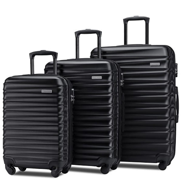 Merax 3 τεμ. 20 24 28inch αποσκευές 360 ° Nylon Spinner Wheels Hard Shell βαλίτσα Εξωτερική κατασκήνωση Travel Aluminium Alloy Bag Bag