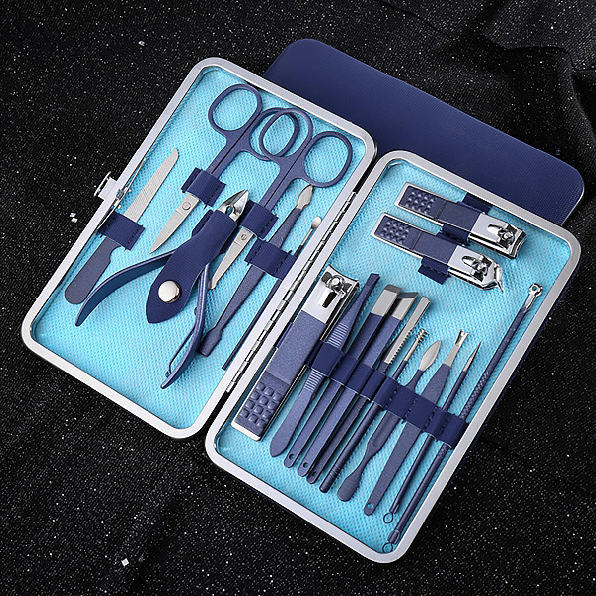 

7/10/12/18pcs Manicure Cutters Nail Clipper Set Household Stainless Steel Ear Spoon Nail Clippers Pedicure Nail Scissors