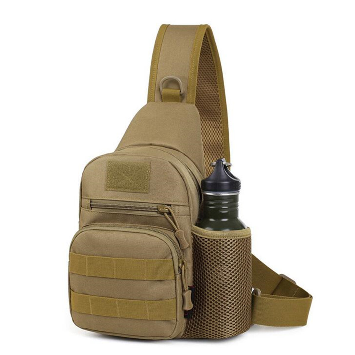 900D Oxford Military Chest Bag Sport Climbing Hiking Sling Chest Crossbody Shoulder Bag +Bottle Holder