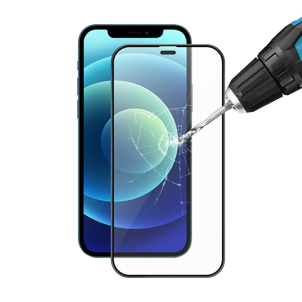 BlitzWolf®BW-AY4 9H 0.25mm HD Anti-Explosion Anti-Scratch Anti-fingerprint Full Glue 3D Full Cover Tempered Glass Screen Protector For iPhone 12 mini 5.8 inch/ 12 6.1 inch / 12 Pro 6.1 inch/ 12 Pro Max 6.7 inch