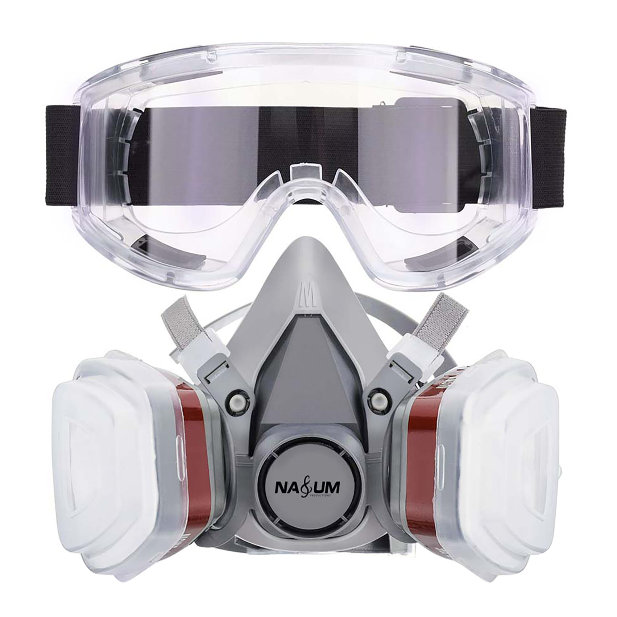 NASUM Respirator Mask with Protective Goggles for Paint Spray Dust Chemicals Protection Odour Control for Spray Restorat