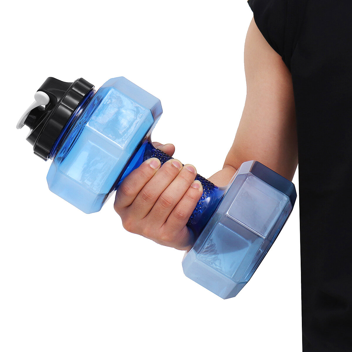 2.2L Large Dumbbell Shape Water Cup Kettle Portable Sport Gym Fitness Bottle