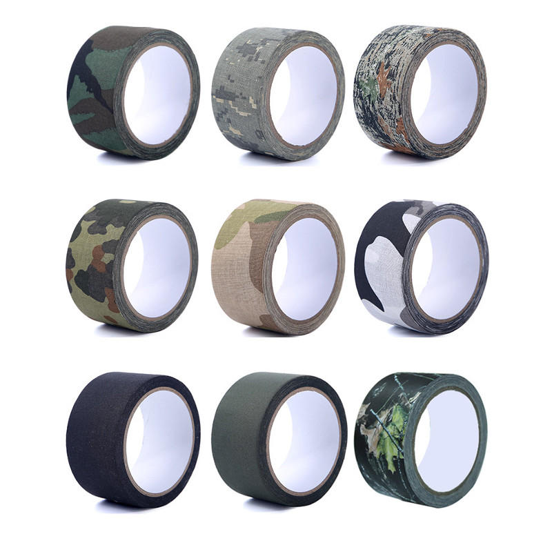 5 cm * 5 m EONBON Outdoor Camping Guise Camouflage Sterke Afplakband Voor Zaklamp Paiting Bike Auto 