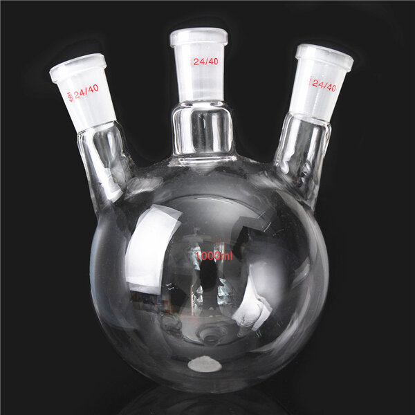 1000ml 3 Neck 2440 Round bottomed Fask Glass Flask Laboratory Boiling Vessel Bottles