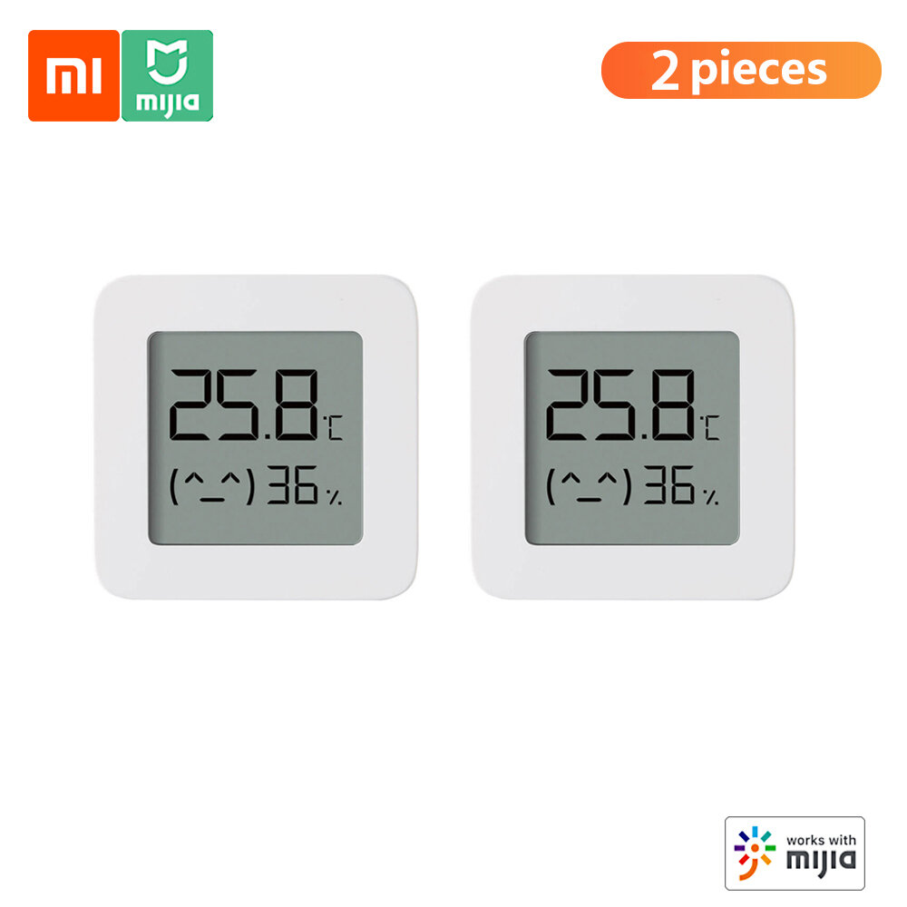 

[2PCS] XIAOMI Mijia Bluetooth-compatible Thermometer 2 Wireless Smart Electric Digital Hygrometer Thermometer Work with