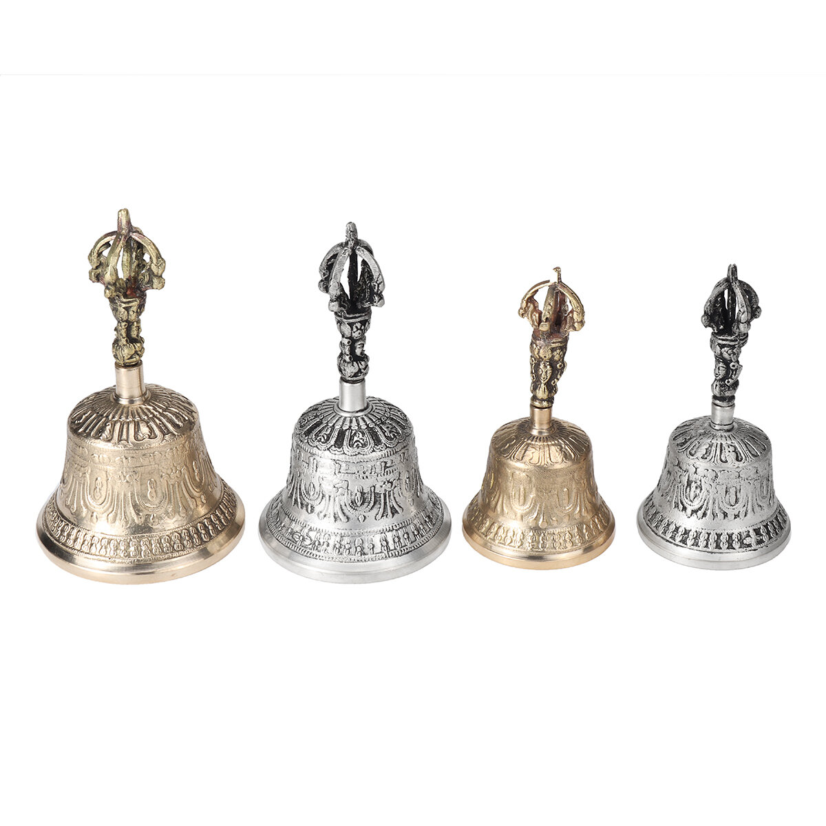 Goud Koper Handheld Bells Spirituele Meditatie Zingen Brass Craft