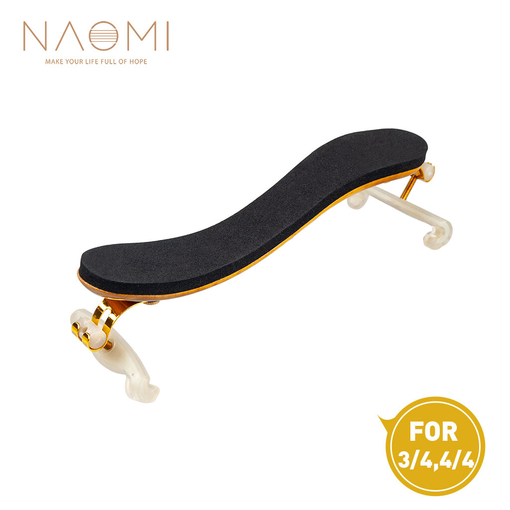 

NAOMI Adjustable 3/4 4/4 Violin Shoulder Rest Padded Fiddle Quality Flamed Maple Wood Violin Shoulder Rest