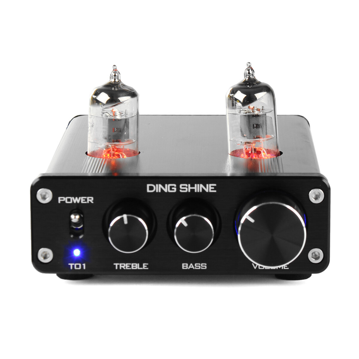DING SHINE HiFi Digital 6J1 Vacuum Tube Treble Bass Mini Stereo Audio DAC Pre Amplifier