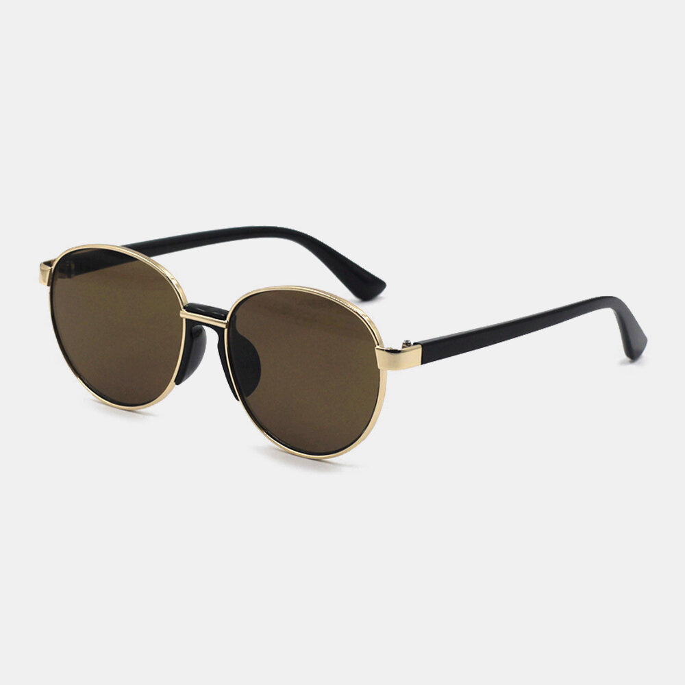 

Unisex Oval Metal Narrow Rim Full Frame UV Protection Sunglasses