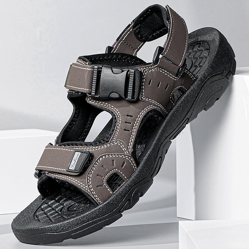 Men Buckle Non Slip Stitching Casual Outdoor Sport Sandals