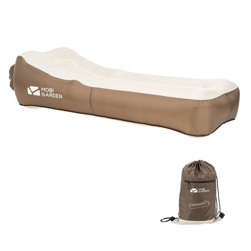 ofá cama inflable ultra ligero de poliéster 210T de Mobi Garden, portátil, impermeable, perfecto para relajarse al aire libre, acampar y viajar a la playa.