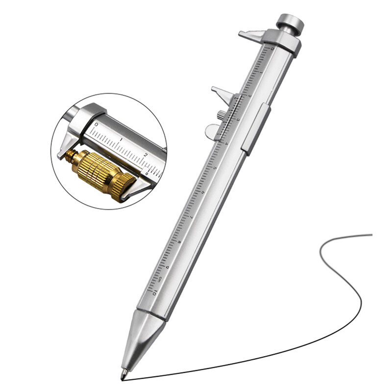 0-100mm Vernier Caliper Precision Gauges Ballpoint Pen Marker Multi-tool Measuring Tool