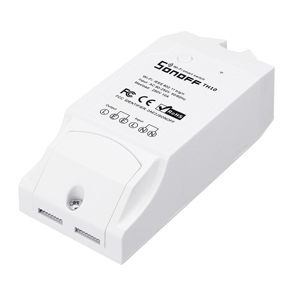 

SONOFF® TH10 DIY 10A 2200W Smart Home WIFI Wireless Temperature Humidity Thermostat Module APP Remote Control Switch Soc