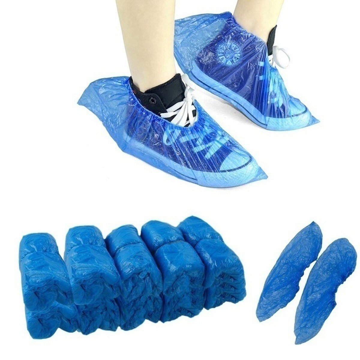 100 τεμάχια μίας χρήσης καλύμματα παπουτσιών Αδιάβροχο αντιολισθητικό ανθεκτικό προστατευτικό κάλυμμα μπότας