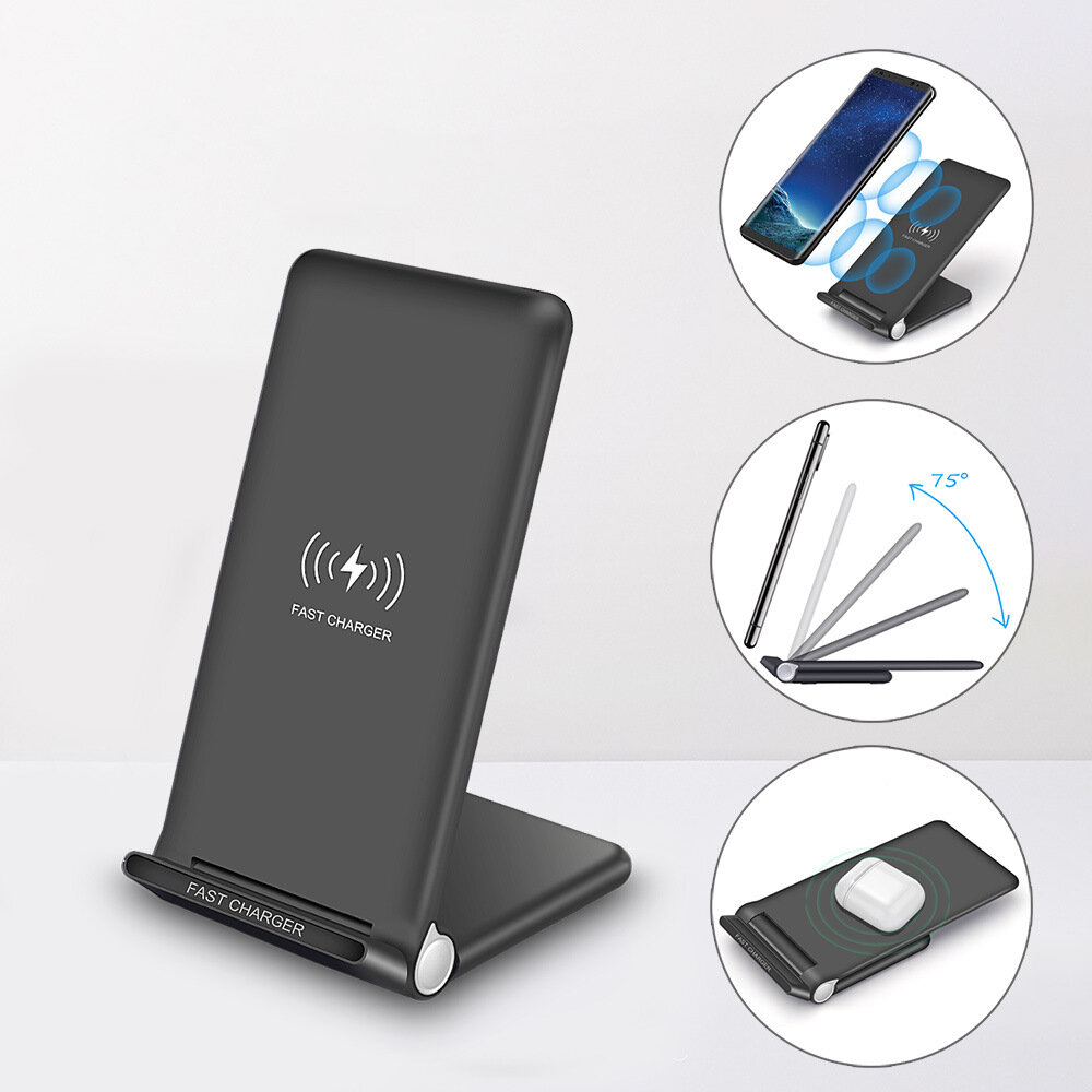 FDGAO Foldable 15W Wireless Charger StandFast Charging Dock Station for Samsung S21 S20 for iPhone 12 11 XS X XR 8 Hua