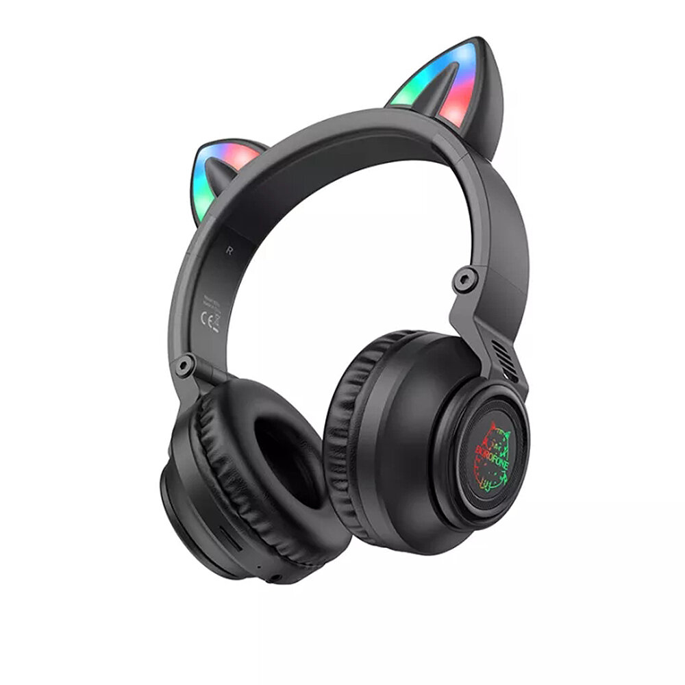 

BOROFONE BO18 Wireless Gaming Headphone BT5.0 400mAh Battery Flashing LED Headphone with Cute Cat Ears