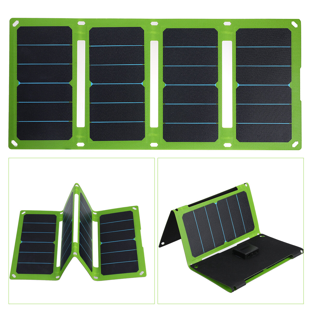 38 W/50 W 5V/12 V plegable Solar Panel cargador ETFE bolso Solar banco de energía fuente de alimentación de emergencia para al aire libre cámping senderismo mochilero