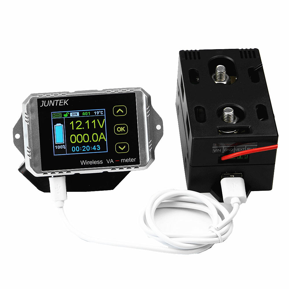 

VAT4300 Wireless DC Voltmeter Current Tester Watt Measurement Digital Display Electric Garage Meter With Temperature Sen