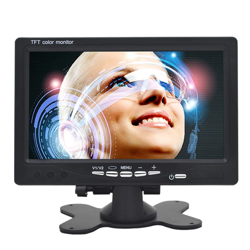 7003HDMI 7Inch Color LCD Display 1024 x 600 Monitor Support HDMI+VGA+AV for PC CCTV Security Camera 