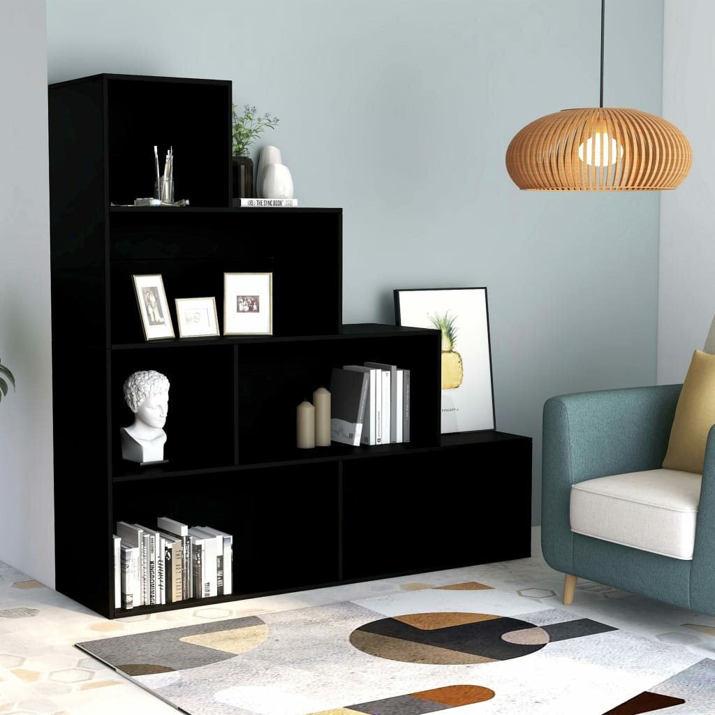 Book Cabinet/Room Divider Black 61