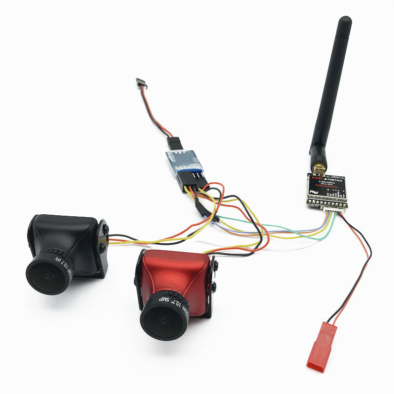

2.5mm 700TVL CCD Dual FPV Camera + EWRF 5.8G 48CH 25/200/600mW Switchable FPV Transmitter Combo for FPV Racing RC Drone